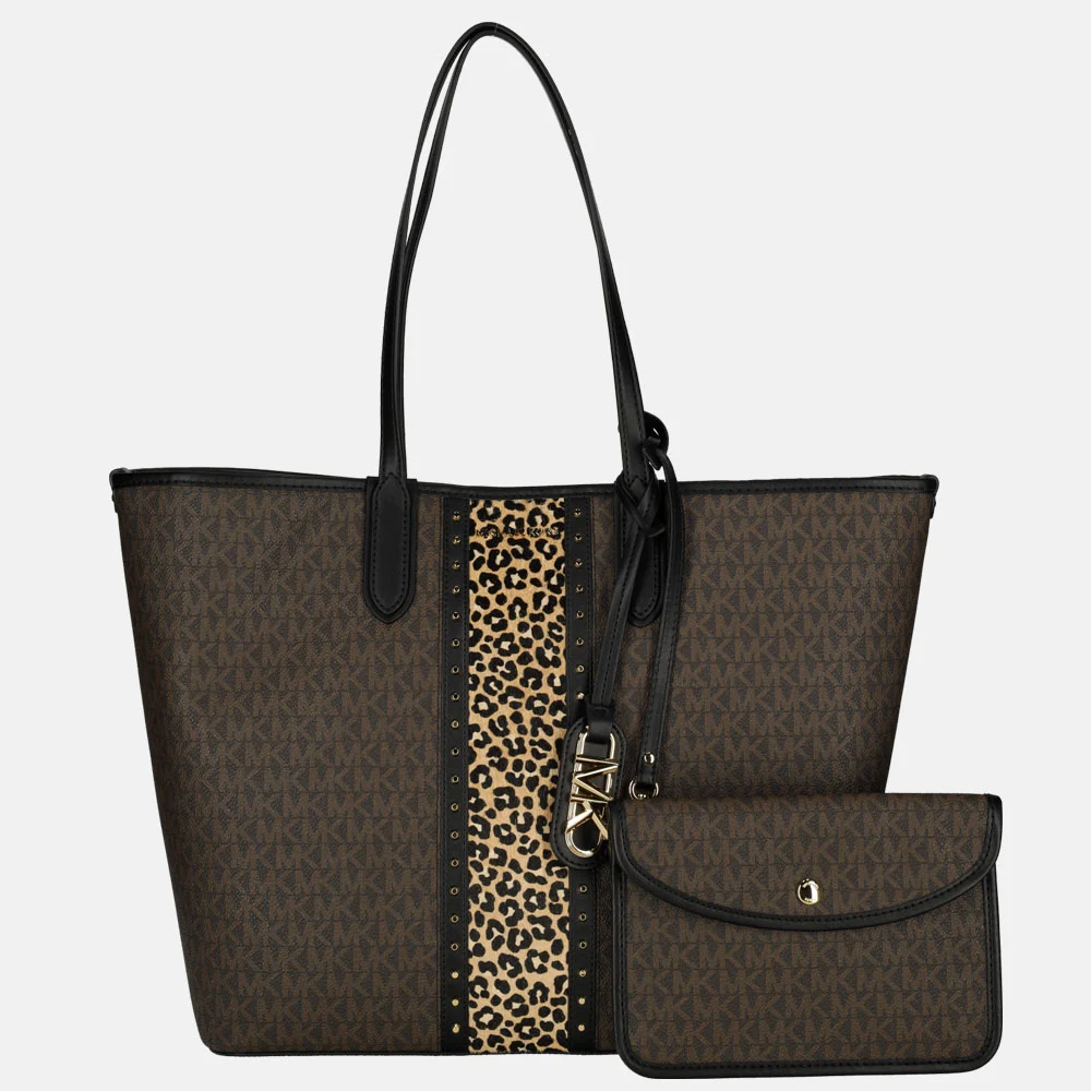 Michael Kors Eliza shopper brown multi bij Duifhuizen